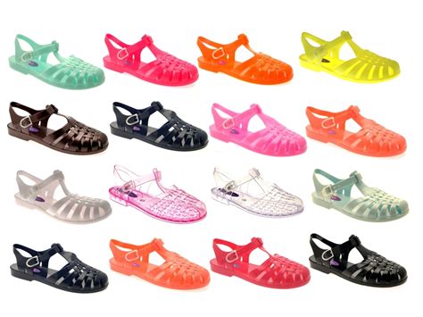 jelly closed toe sandals